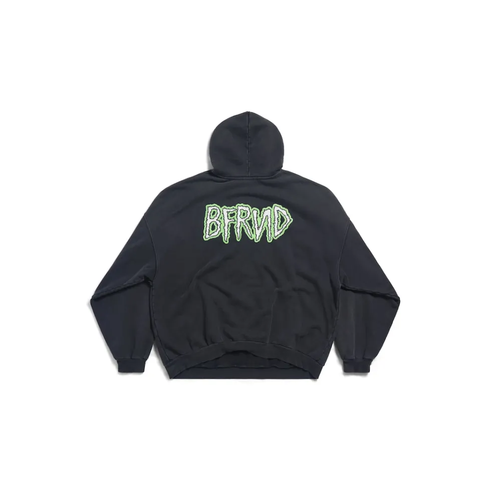 Balenciaga Sweatshirts & Hoodies | Sweatshirts & Hoodies>Music | Bfrnd Series Hoodie Large Fit in Black Faded Blackfaded
