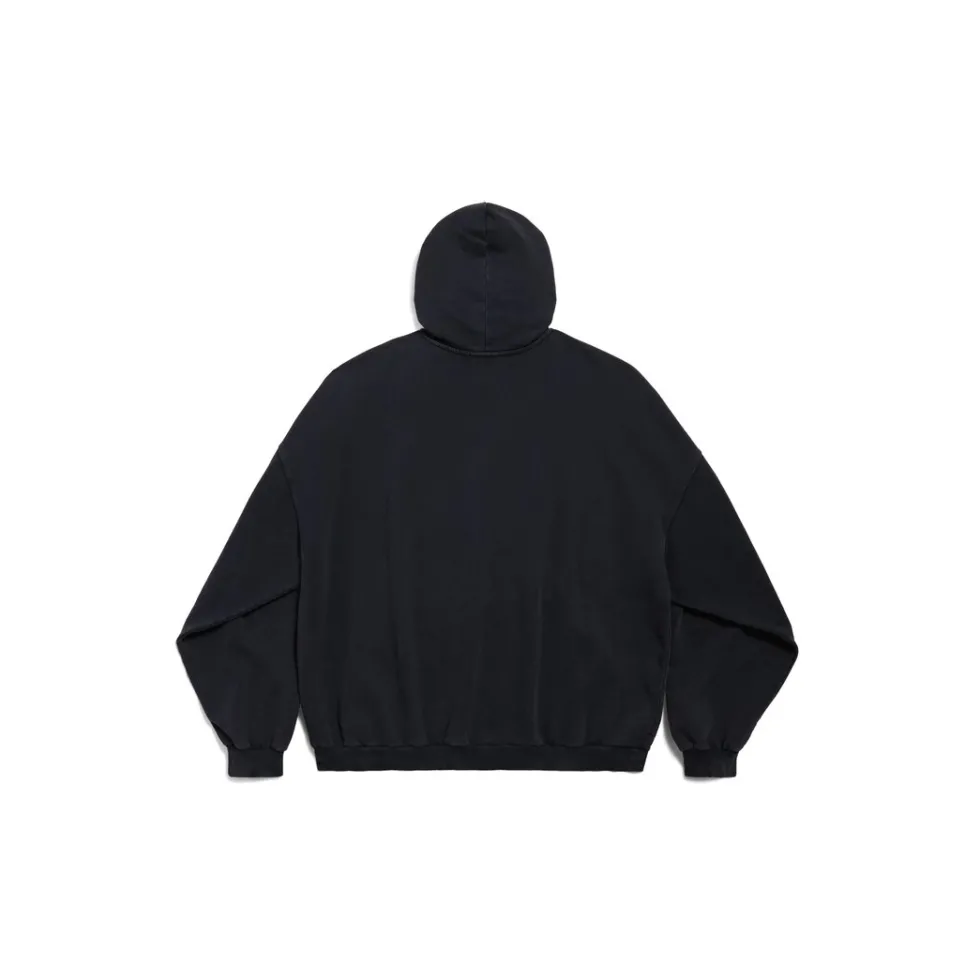 Balenciaga Sweatshirts & Hoodies | Sweatshirts & Hoodies>I Love Paris & Hoodie Large Fit in Black Faded Blackfaded