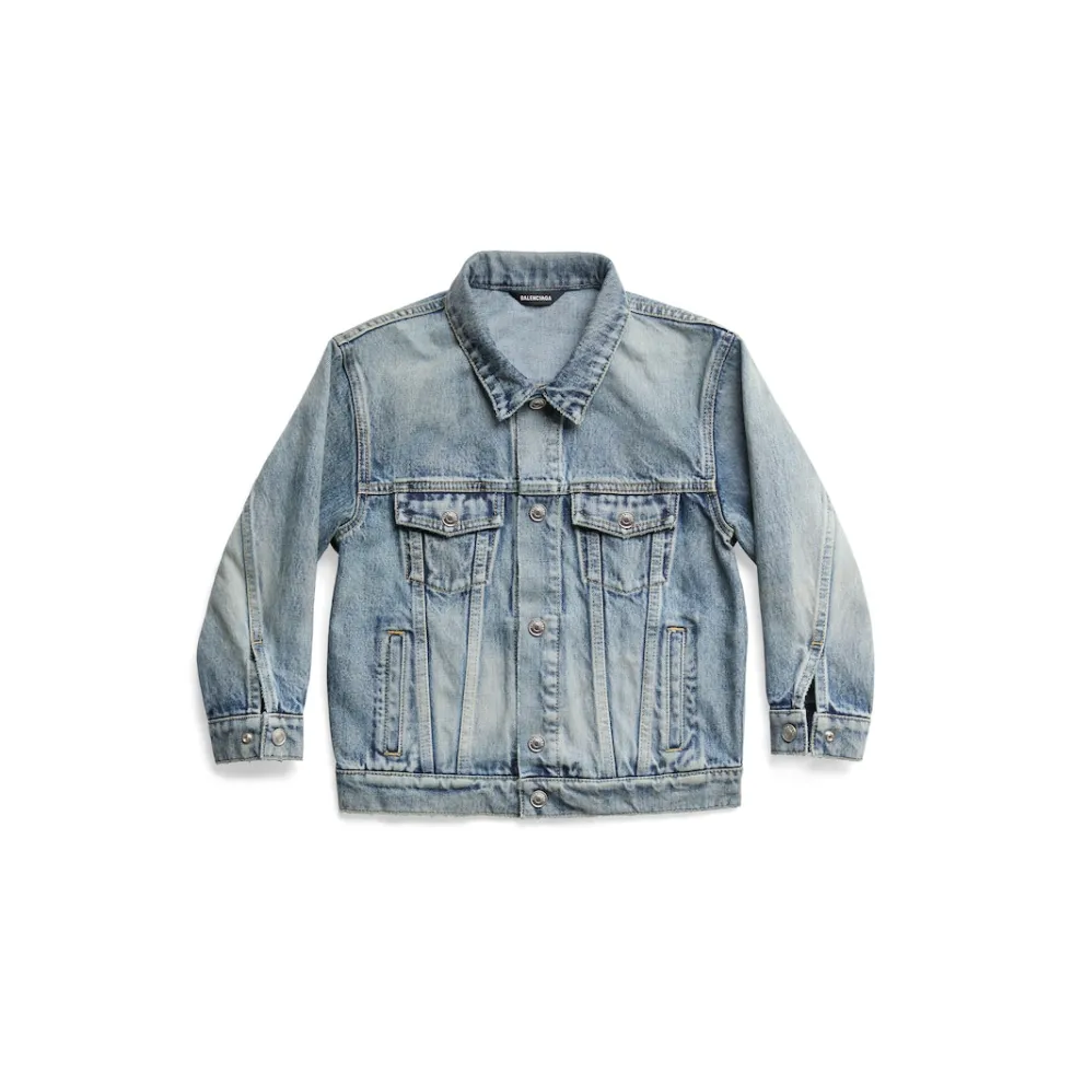 Balenciaga Kids | Kids>Kids - Political Campaign Oversized Jacket in Light Blue Lightblue