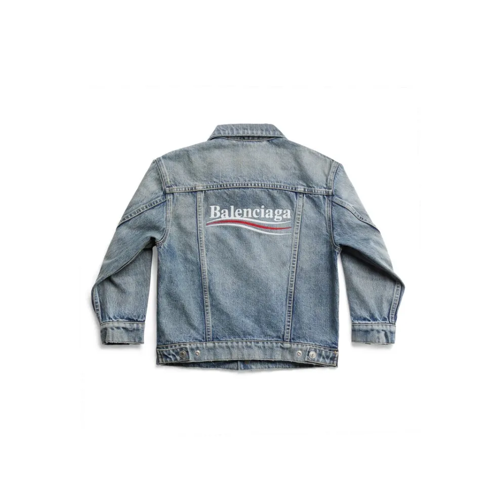 Balenciaga Kids | Kids>Kids - Political Campaign Oversized Jacket in Light Blue Lightblue