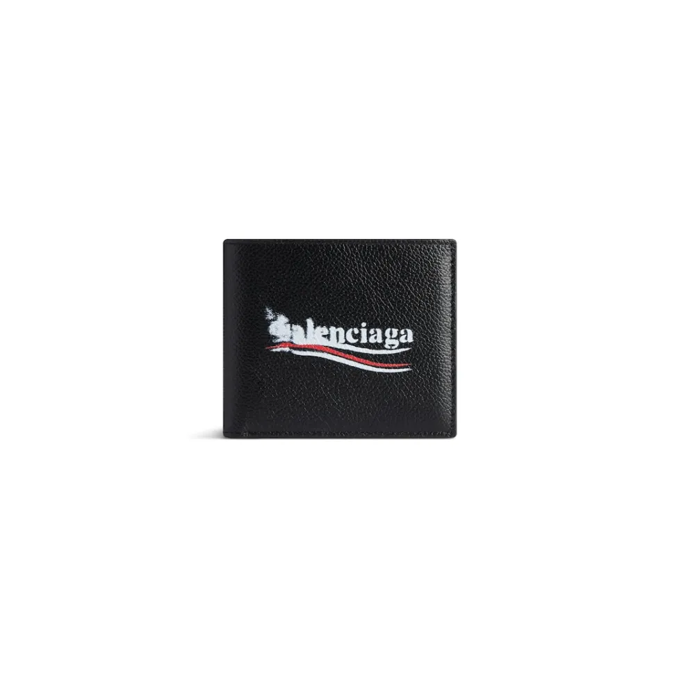 Balenciaga Wallets>Men's Cash Square Folded Wallet in Black