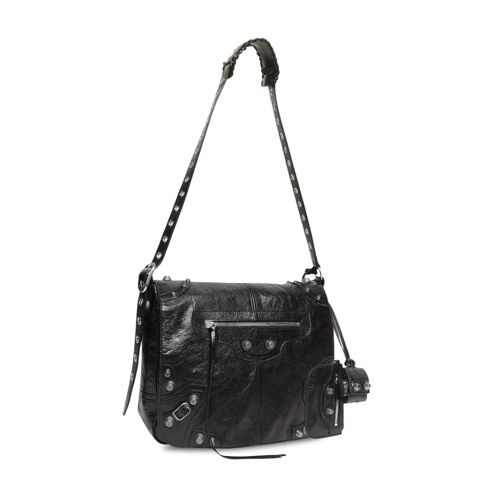Balenciaga Crossbodies & Messengers>Men's Le Cagole Medium Messenger Bag in Black