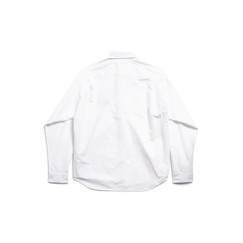 Balenciaga Tops & Shirts>Men's Loop Sports Icon Large Fit Shirt  in White