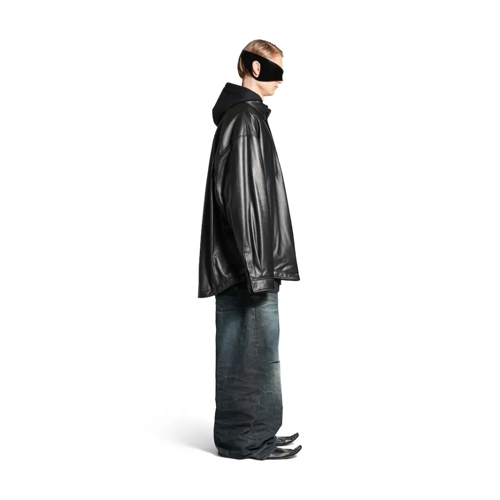 Balenciaga Coats & Jackets>Men's Shirt Parka in Black