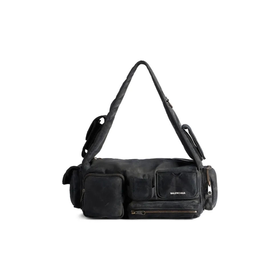 Balenciaga Crossbodies & Messengers>Men's Superbusy Small Sling Bag  in Black