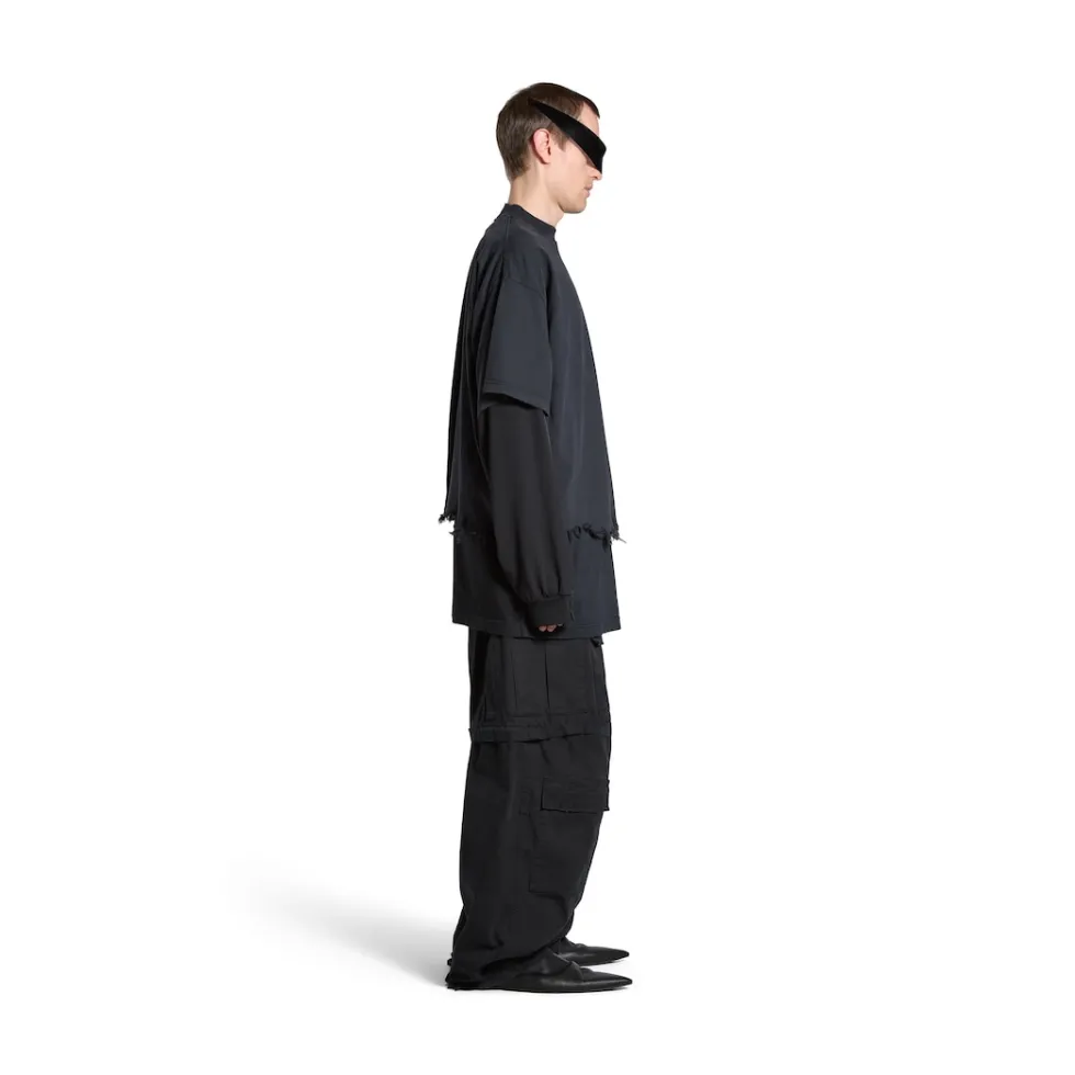 Balenciaga T-shirts | T-shirts>Unity Sports Icon Cropped T-shirt Large Fit in Black/white