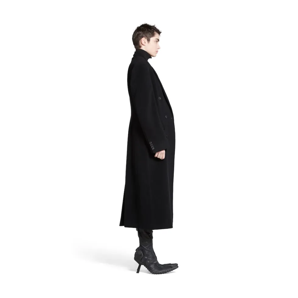 Balenciaga Coats & Jackets>Women's Cinched Coat in Black