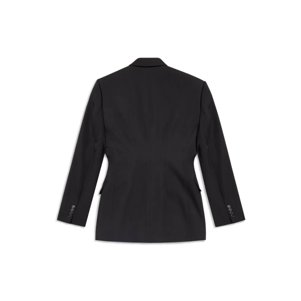 Balenciaga Coats & Jackets>Women's Cinched Jacket in Black