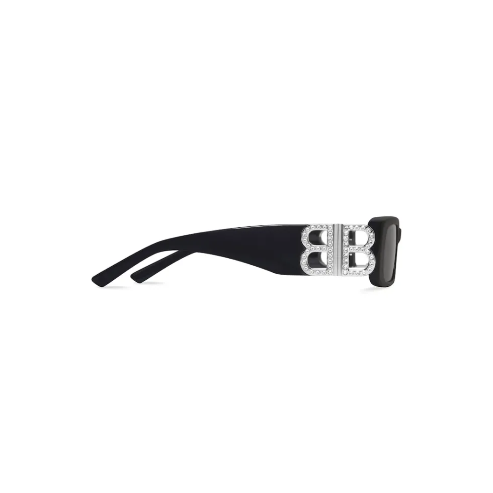 Balenciaga Sunglasses>Women's Dynasty Rectangle Sunglasses in Black