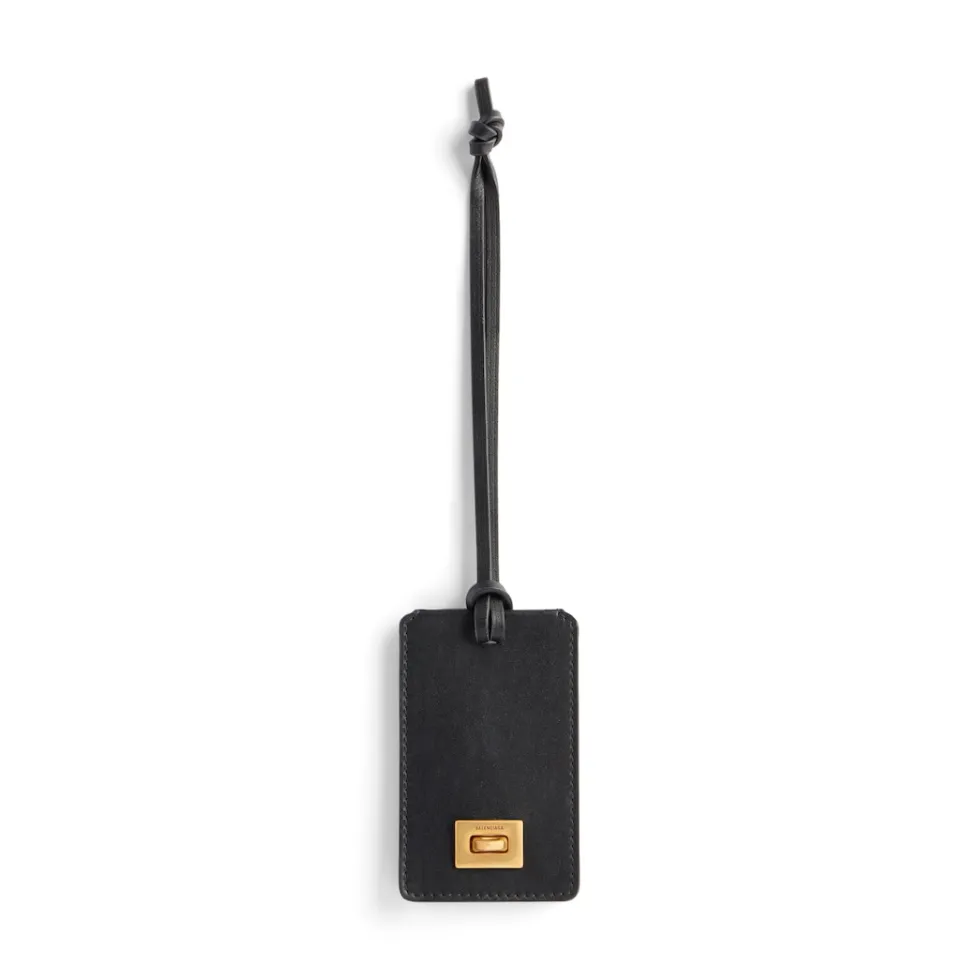 Balenciaga Phone Accessories & Keyrings>Women's Keychain Rodeo Luggage Tag in Black
