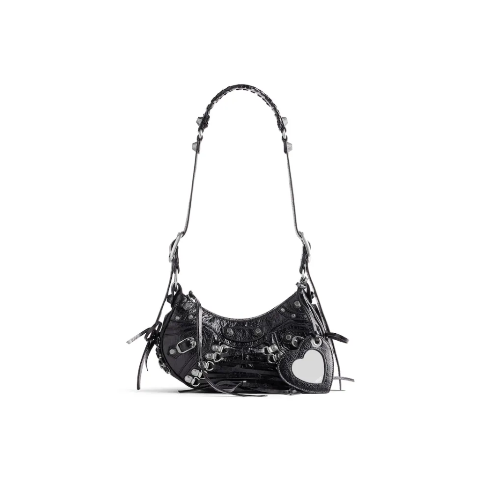 Balenciaga Shoulder Bags>Women's Le Cagole Xs Shoulder Bag With Corset  in Black