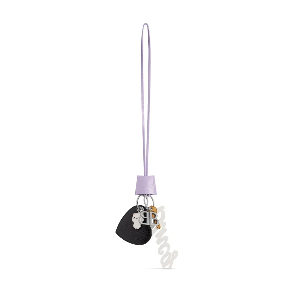 Balenciaga Phone Accessories & Keyrings>Women's Le City Charm Heart  in Lilac