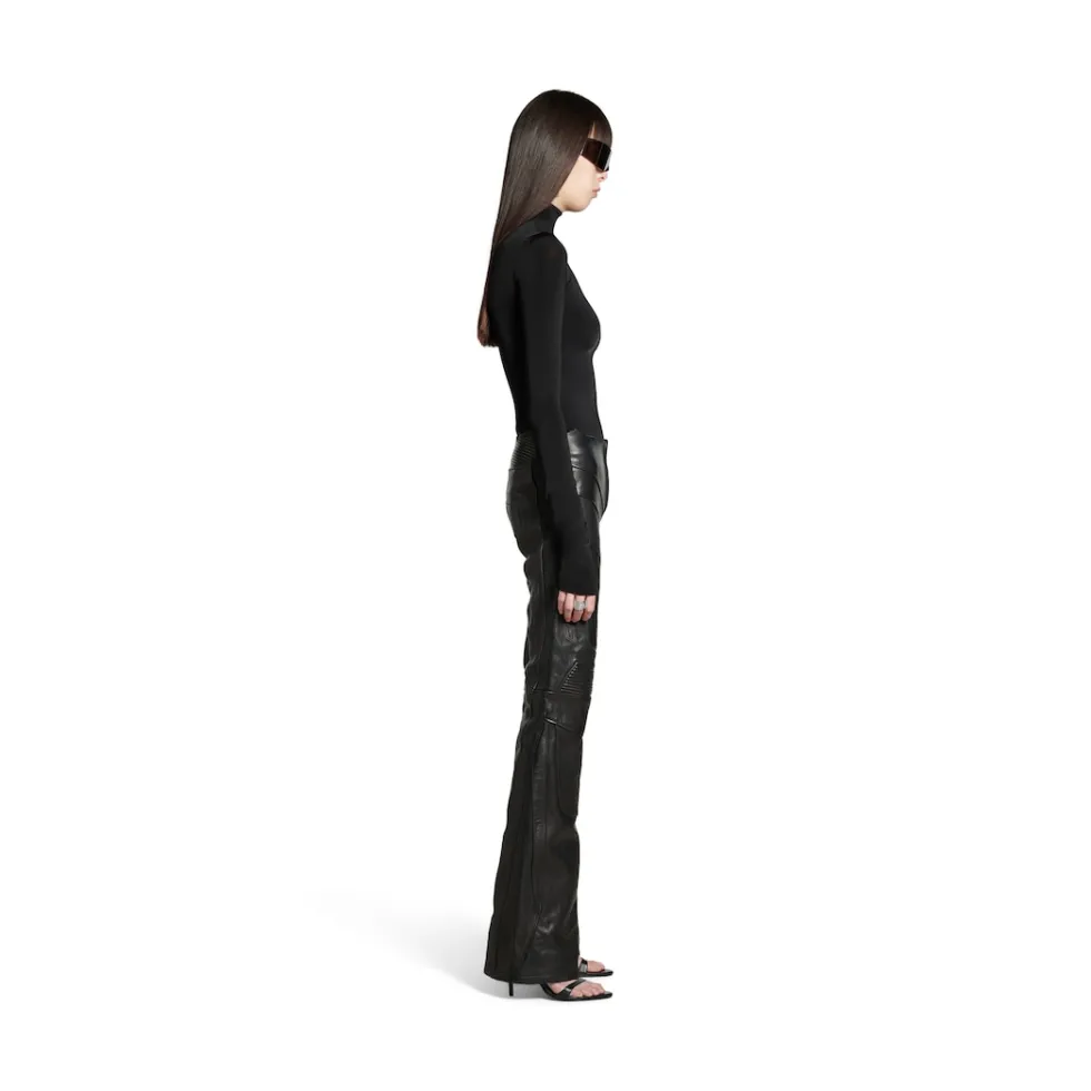 Balenciaga Pants>Women's Low Waist Biker Pants in Black