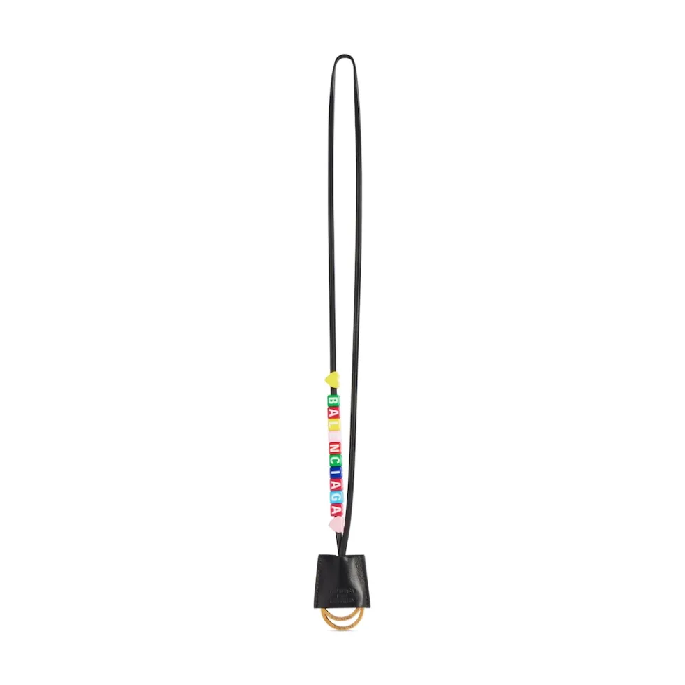 Balenciaga Phone Accessories & Keyrings>Women's Rodeo Cloche Clé in Black/multicolor