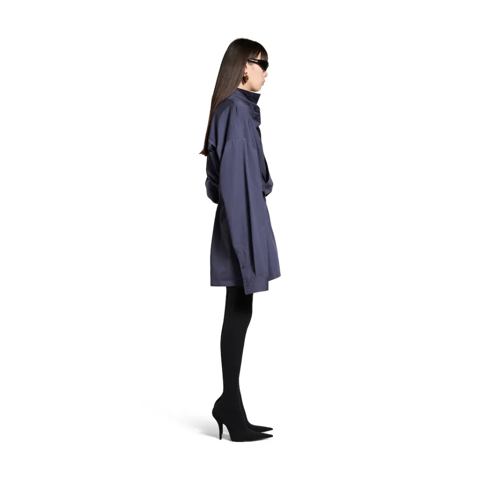 Balenciaga Dresses & Skirts>Women's Shirt Mini Dress in Faded Blue Fadedblue