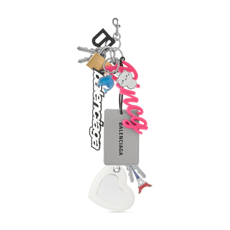 Balenciaga Phone Accessories & Keyrings>Women's Turner Keychain in Multicolored